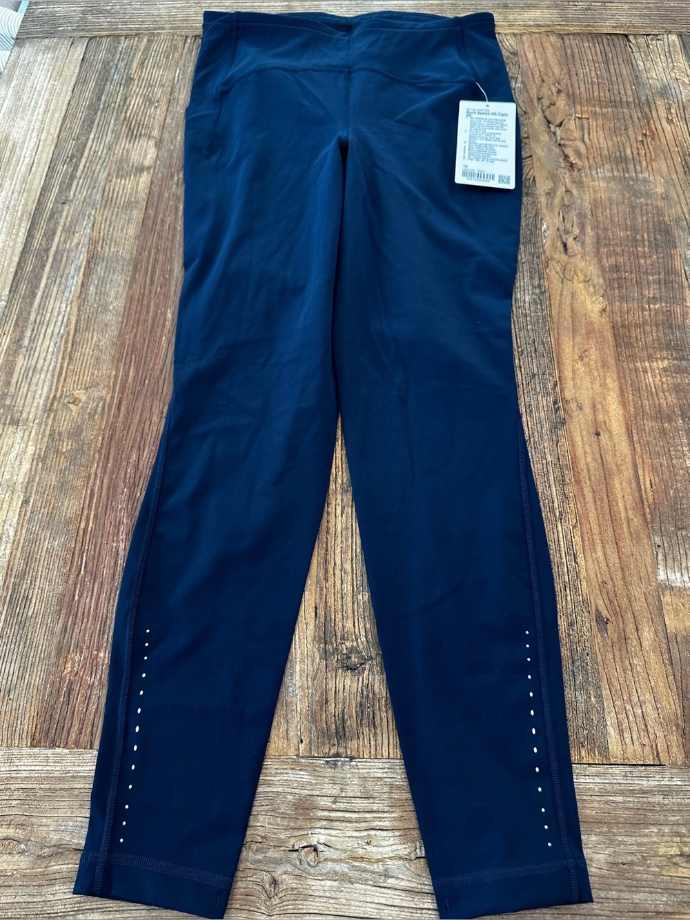 lululemon athletica Navy Blue High-Rise Leggings with Ankle Stud Detail
